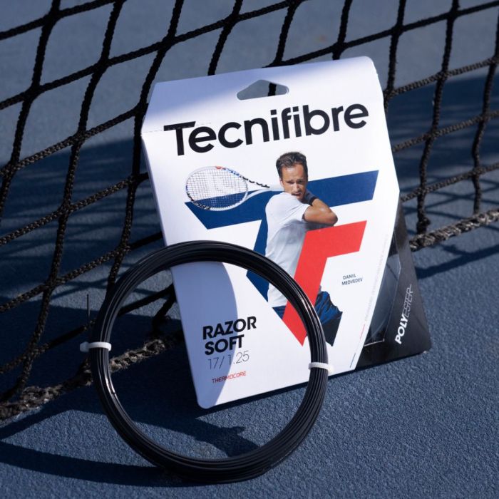 Tecnifibre Razor Soft 17 String Reel (200 m) - Black